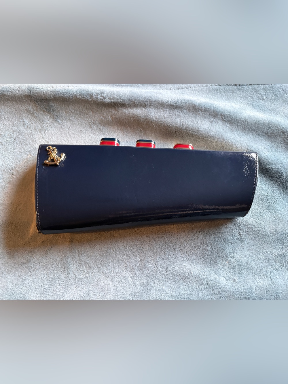 Kate Spade Steam Ship Clutch In Navy